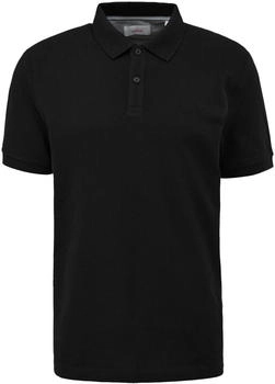 s.Oliver Poloshirt Logostickerei schwarz