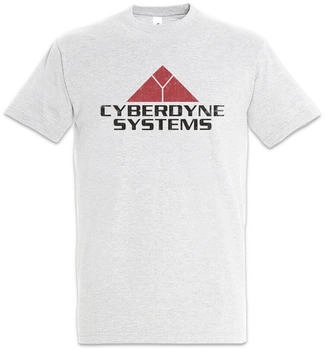 Urban Backwoods Cyberdyne Systems Logo II Herren T-Shirt hellgrau