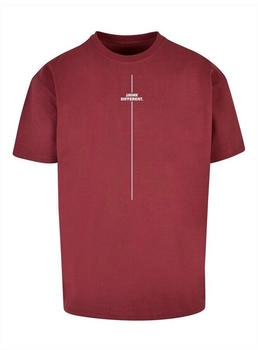 Merchcode T-Shirt 'Think Different' kirschrot weiß