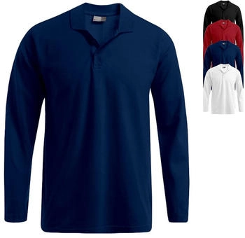 Promodoro Herren Polo Langarm navy E4600