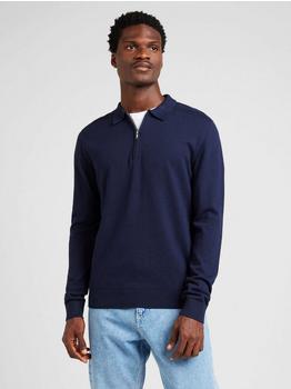 Selected SLHBERG LS Half Zip Polo NOOS Poloshirt navy blazer melange