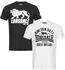 Lonsdale Bylchau T-Shirt Doppelpack weiß schwarz