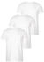 AJC T-Shirt 3er-Pack lockere Passform Basic-Stil weiß