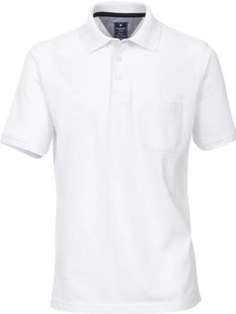 Redmond Piquee Polo-Shirt unifarben weiß