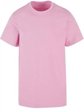 Build Your Brand BY190-Acid Washed Round Neck Tee T-Shirt softpink