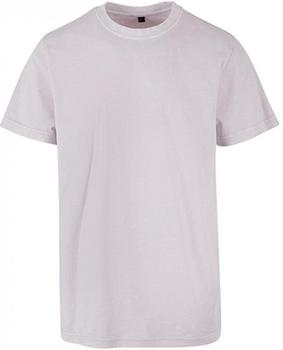 Build Your Brand BY190-Acid Washed Round Neck Tee T-Shirt soft lilac