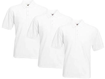 Fruit of the Loom Polohemd weiß 63-402-0 3er Pack