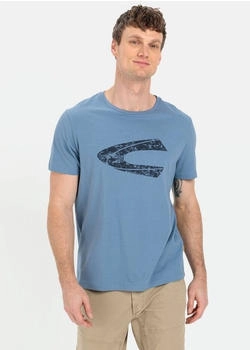 Camel Active Print-Shirt aus Organic Cotton blau