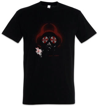 Urban Backwoods Gas Mask Biohazard Umbrella T-Shirt schwarz