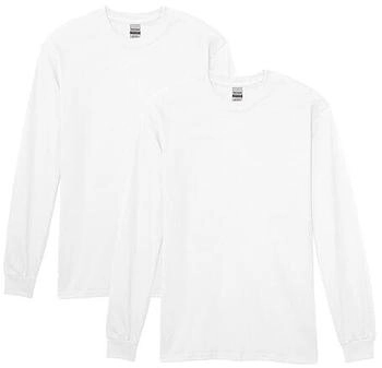 Gildan Heavy Cotton Long Sleeve Style G5400 Hemd weiß
