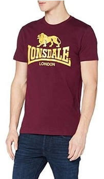 Lonsdale T-shirt logo blutrot schwarz M