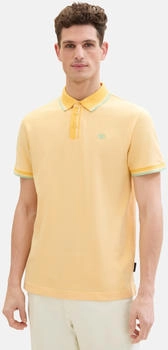 Tom Tailor Piqué Poloshirt weiß sonnengelb