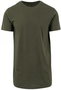 Build Your Brand Shaped Long Tee T-Shirt olive