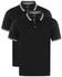 Hajo Poloshirt 2er Pack Pique schwarz
