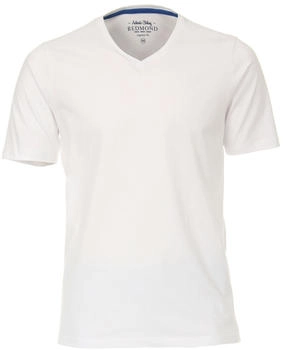 Redmond Regular Fit T-Shirt V-Ausschnitt weiss