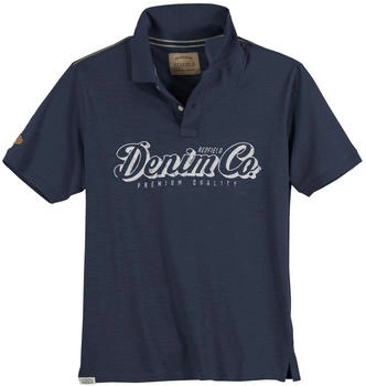 Redfield Poloshirt Vintageprint denimblau XXXL