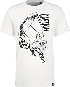 Recovered T-Shirt 'Marvel Captain America Shield' ecru