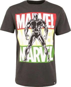 Recovered T-Shirt 'Marvel Black Panther Pop Art' schwarz