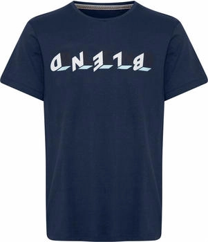 Blend Kurzarmshirt Rundhalsausschnitt und Logo-Print regular fit