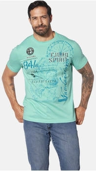 Jan Vanderstorm T-Shirt DOMINIK Saumschlitzen türkis