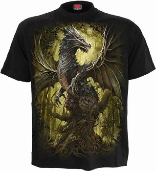 Spiral Spiral Oak Dragon T-Shirt schwarz
