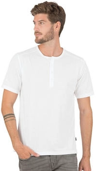 Trigema T-Shirt Knopfleiste DELUXE Baumwolle weiss
