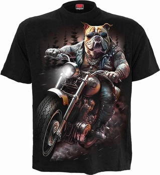 Spiral Top Dog T-Shirt uni kurzärmlig HE2364 schwarz
