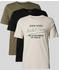 Jack & Jones T-Shirt 'ETHAN' 3er-Pack oliv