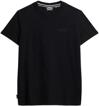 Superdry Besticktes T-Shirt Hemd schwarz
