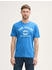 Tom Tailor T-Shirt aus Baumwolle mit Logo-Print Sapphire Blue (1037735)