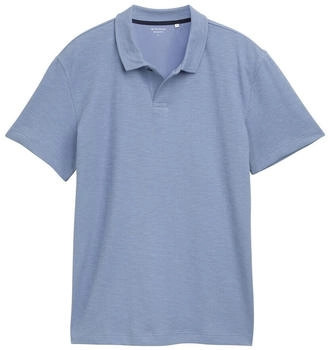 Tom Tailor Regular Fit Ripp Poloshirt mit Stretch-Anteil in Rauchblau (1045709)