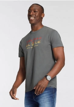 Delmao T-Shirt Kurzarm bedruckt Rundhals 100% Baumwolle grau