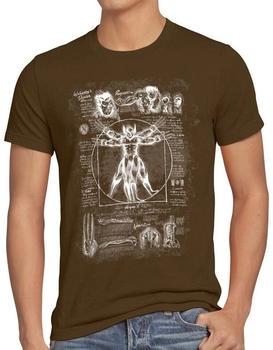 style3 Vitruvianischer Wolverine T-Shirt braun