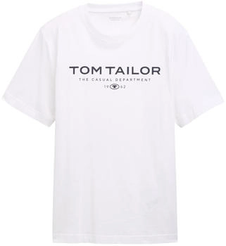 Tom Tailor T-Shirt aus Baumwolle mit Logo-Print (1045773) white