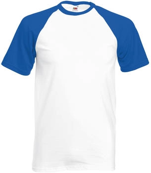 Fruit of the Loom Herren-Baseball-T-Shirt kurzärmelig