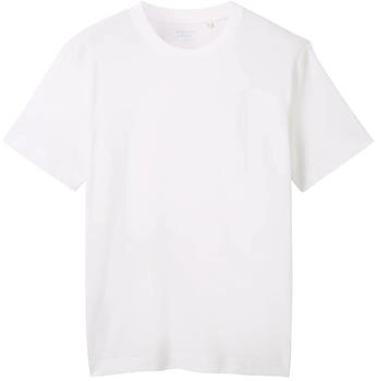 Tom Tailor Klassisches T-Shirt mit Piqué-Struktur White (1042510)