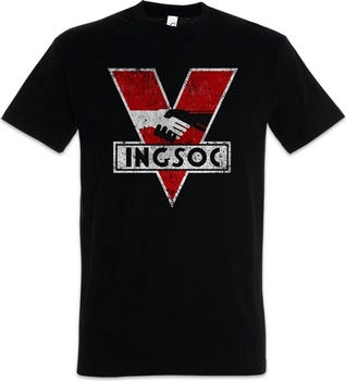 Urban Backwoods 1984 Logo Vintage INGSOC T-Shirt schwarz
