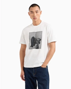 Armani Exchange T-Shirt weißem Fotodruck 6DZTLDZJ9JZ1116