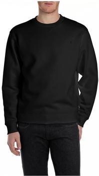Replay Sweatshirt Rippbündchen 098 schwarz Replay Sweatshirt Rippbündchen 098 schwarz