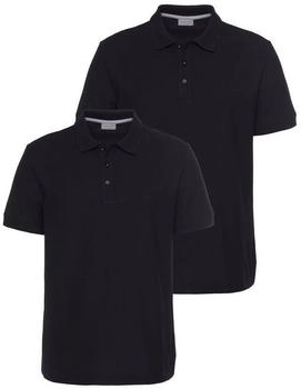 Eastwind Double Pack Polo navy wei&szlig; Kurzarm Baumwolle