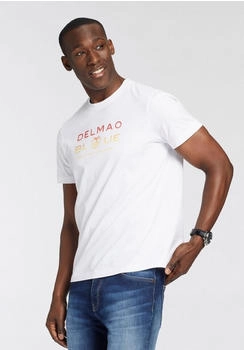 Delmao T-Shirt Kurzarm bedruckt Rundhals 100% Baumwolle wei&szlig;
