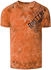 Rusty Neal T-Shirt im coolen Used-Look-Design orange