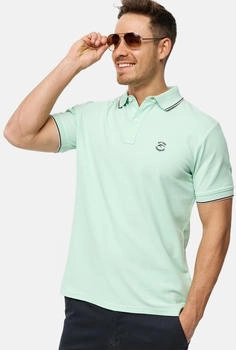 Indicode Wallo Poloshirt Baumwolle Quiet Wave M