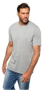 JP 1880 T-Shirt Basic V-Ausschnitt grau meliert 702415123-XL