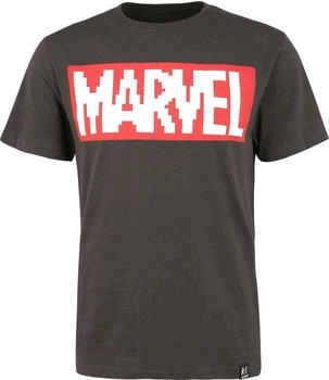 Recovered T-Shirt Marvel Pixel Logo Marvel-Print schwarz