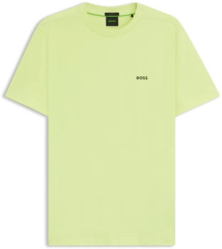 Hugo Boss Regular-Fit T-Shirt aus Stretch-Baumwolle mit Kontrast-Logo - Style Tee 50506373 Hellgr&uuml;n