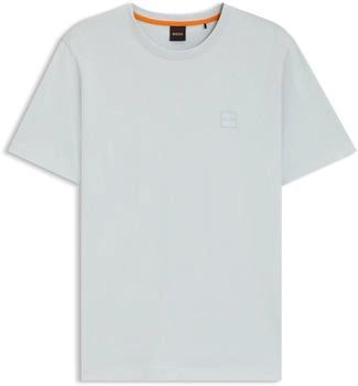 Hugo Boss T-Shirt aus Baumwoll-Jersey mit Logo-Aufnäher - Style Tales 50508584 Hellgrau