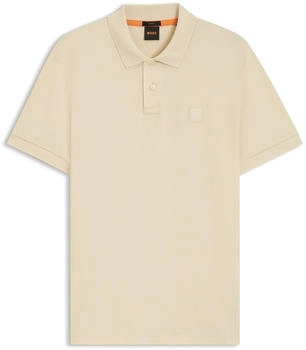 Hugo Boss Slim-Fit Poloshirt aus Stretch-Baumwolle mit Logo-Aufn&auml;her - Style Passenger 50507803 Natur