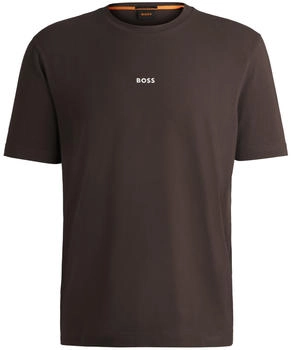 Hugo Boss Relaxed-Fit T-Shirt aus Stretch-Baumwolle mit Logo-Print - Style TChup 50473278 Dunkelbraun Hugo Boss Relaxed-Fit T-Shirt aus Stretch-Baumwolle mit Logo-Print - Style TChup 50473278 Dunkelbraun