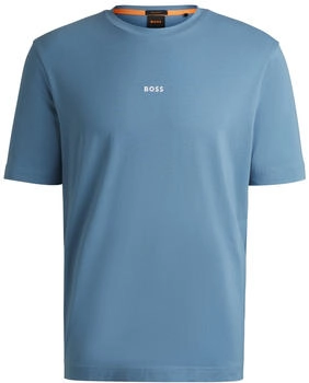 Hugo Boss Relaxed-Fit T-Shirt aus Stretch-Baumwolle mit Logo-Print - Style TChup 50473278 Blau Hugo Boss Relaxed-Fit T-Shirt aus Stretch-Baumwolle mit Logo-Print - Style TChup 50473278 Blau
